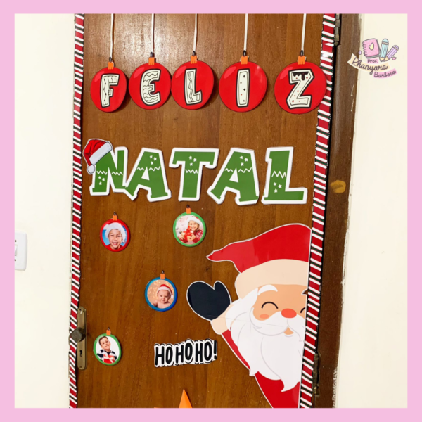 PORTA DECORATIVA DE NATAL EDITÁVEL