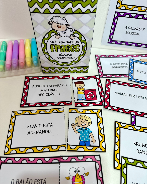 QUEBRA-CABEÇA FRASES SÍLABAS COMPLEXAS - Image 6