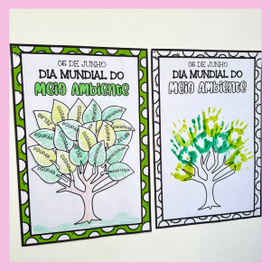 CARTAZ COLABORATIVO ÁRVORE DIA DO MEIO AMBIENTE