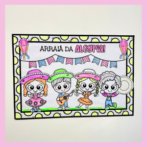 PAINEL PARA COLORIR FESTA JUNINA