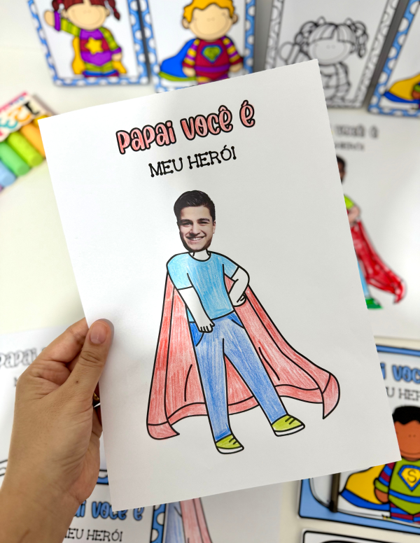 ATIVIDADE E CARTÃO DIA DOS PAIS HERÓI - Image 10