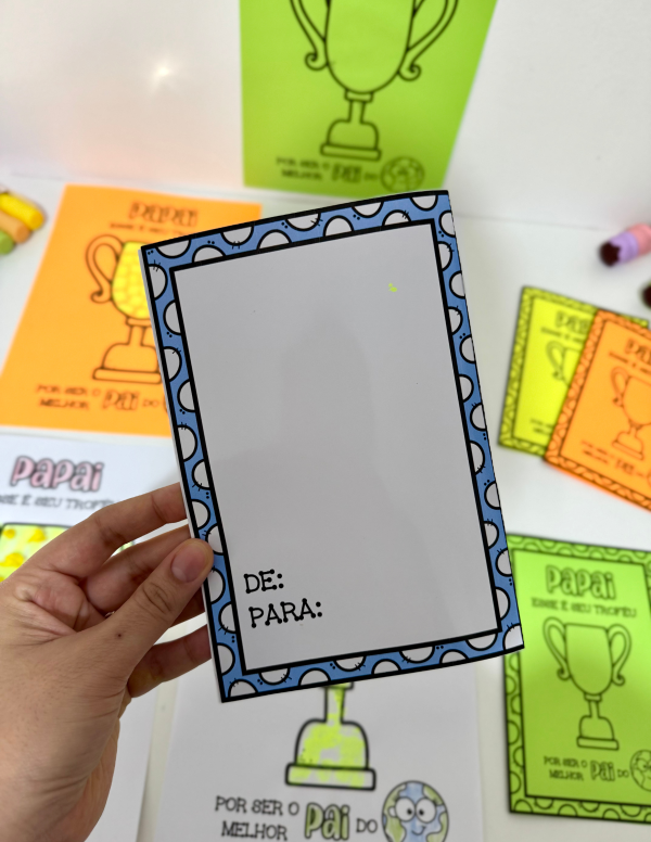 ATIVIDADE E CARTÃO DIA DOS PAIS TROFÉU - Image 9