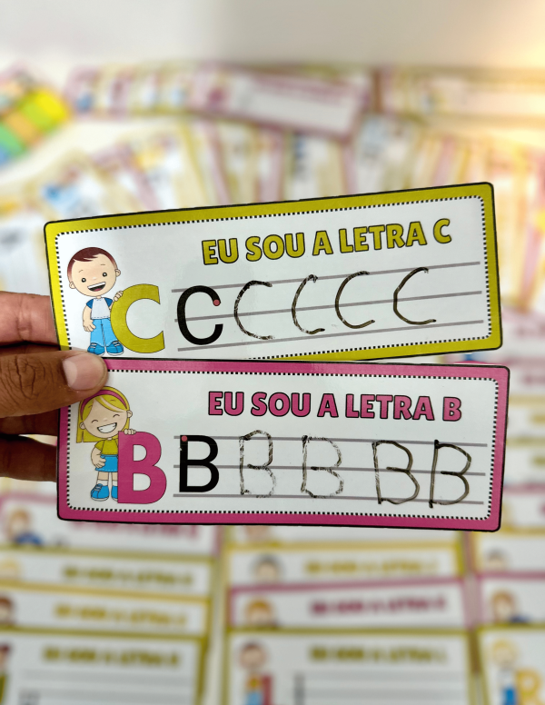FICHAS DE TRAÇADO DO ALFABETO - Imagem 5