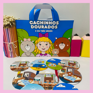 SACOLA CACHINHOS DOURADOS E OS TRÊS URSOS