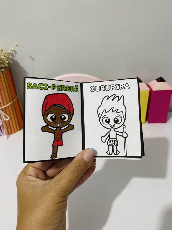 MINI LIVRO PARA COLORIR - FOLCLORE BRASILEIRO - Imagem 7