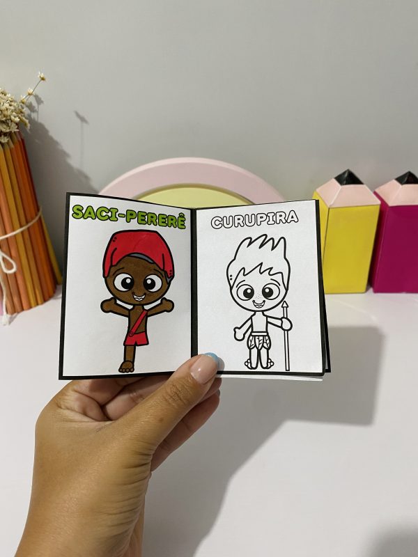 MINI LIVRO PARA COLORIR - FOLCLORE BRASILEIRO - Imagem 3