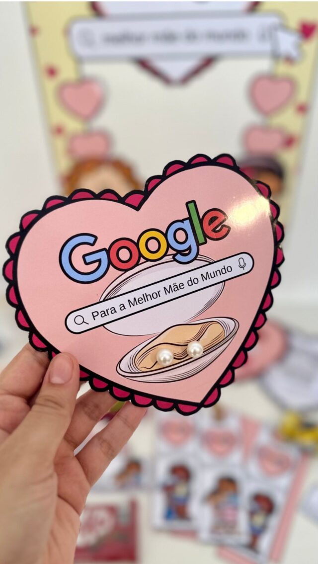 💖 Kit Dia das Mães tema Google para ser utilizados em turmas de Educação Infantil. 

✅ O arquivo vai em PDF pronto para impressão.

🥰 Materiais inclusos no kit:
- Moldura para foto, já ampliada
- Cartão lembrancinha Bis, opção colorida e para colorida
- Cartão lembrancinha Brinco de pérola
- Porta lixa decorado opção menino e menina
- Alça sacolinha em dois tamanhos, opção menino e menina e colorido e para colorir

💰R$7,00

🛍️ Para adquirir comente “eu quero”, chame no direct ou acesse a loja na bio.
.
.
.
#prof #professor #professora #pedagoga #pedagogo #pedagogia #profcriativa #profporamor #educacao #educacaoinfantil #ensino #ensinofundamental