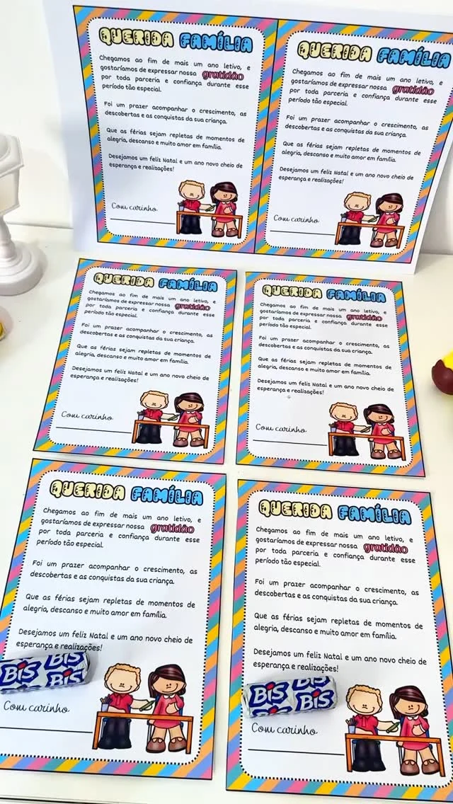 💖 Cartão Família Editável 💖

✨ Cartão editável “Querida Família” para turmas de Educação Infantil e séries iniciais do Ensino Fundamental.

🤩 O material vai com um texto de agradecimento, e também vai na opção editável para você personalizar o texto de acordo com sua necessidade.

🥰 Ao adquirir você também recebe o tutorial de edição.

✅ O arquivo vai em PDF pronto para impressão e também na versão editável através do Canva gratuito.

💰R$4,00

🛍️ Para adquirir comente “eu quero”, chame no direct ou acesse a loja na bio.
.
.
.
#prof #professor #professora #pedagoga #pedagogo #pedagogia #profporamor #profcriativa #educacao #educacaoinfantil #ensino #ensinofundamental
