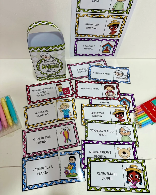 ✨ Quebra-cabeça Frases Sílabas Complexas ✨

🤩 Quebra-cabeça das Frases Sílabas Complexas para trabalhar o conteúdo com crianças em fase de Alfabetização.

💖 O material inclui 12 fases ilustradas para pareamento e sacolinha para guardar o material.

😁 Objetivos da proposta:
* Desenvolver a compreensão leitora
* Estimular a associação entre texto e imagem
* Trabalhar a estruturação de frases
* Promover a habilidade de sequência lógica
* Ampliar o vocabulário
* Incentivar a atenção e a concentração
* Estimular o raciocínio lógico
* Apoiar o desenvolvimento da autonomia na leitura
* Tornar o aprendizado mais lúdico e interativo

✅ O arquivo vai em PDF, pronto para impressão.

💰R$5,00

🛍️ Para adquirir comente “eu quero”, chame no direct ou acesse a loja na bio.
.
.
.
#prof #professor #professora #pedagoga #pedagogo #pedagogia #profporamor #profcriativa #educacao #educacaoinfantil #ensino #ensinofundamental
