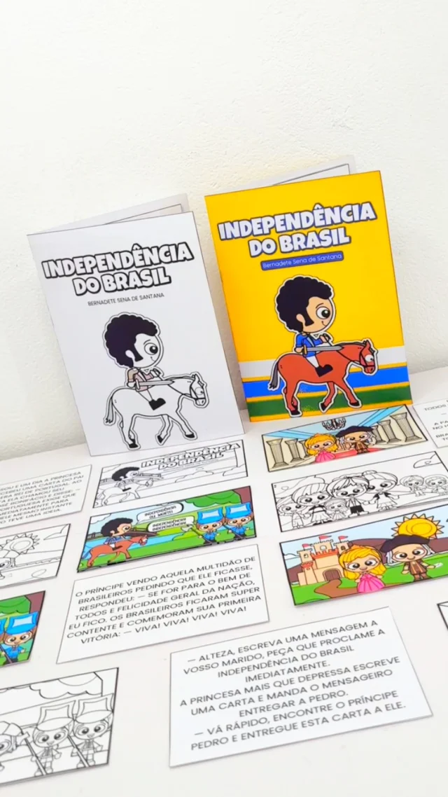 🇧🇷 Meu Livrinho da Independência do Brasil 🇧🇷

🤩 Baseada na história da Independência do Brasil de Bernadete Sena de Santana, essa proposta permite que os alunos, em fase de alfabetização, reescrevam a história com suas próprias palavras, façam ilustrações ou até ordenem os acontecimentos de forma divertida.

✨ É um recurso versátil, que pode ser usado de diferentes jeitos nos Anos Iniciais — seja como atividade de leitura, produção de texto, sequência didática ou registro criativo.

🖨️ O arquivo vai em PDF, pronto para impressão.

💰R$7,00

🛍️ Para adquirir comente “eu quero”, chame no direct ou acesse a loja na bio.
.
.
.
#prof #professor #professora #pedagoga #pedagogo #pedagogia #profporamor #profcriativa #educacao #educacaoinfantil #ensino #ensinofundamental