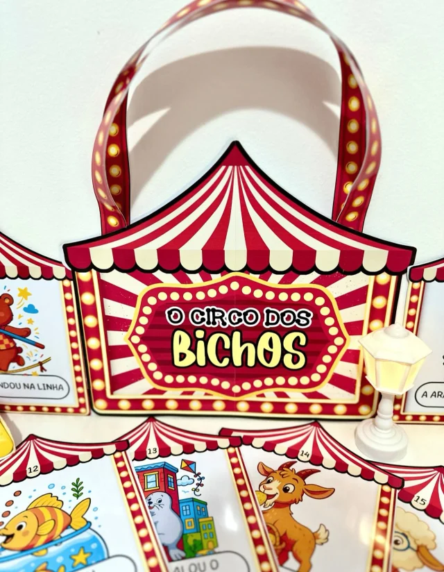 🎪 Sacola - O Circo dos Bichos 🎪

🤩 História Rimada na Sacola – O Circo dos Bichos

✅ Conteúdo do material:
* História rimada “O Circo dos Bichos”, divertida e de fácil compreensão. 
- Vai com fichas ilustradas dos personagens e elementos da história, para usar durante a contação.
* Sacola para recortar e montar, pronta para dar mais encanto ao recurso.
* Vídeo tutorial de montagem.

✨ Objetivo: tornar a leitura um momento lúdico, estimulando a atenção, a imaginação e o gosto pela leitura rimada.

💖 Recurso criativo que transforma a contação de histórias em uma experiência mágica e interativa para as crianças.

🖨️ O arquivo vai em PDF, pronto para impressão.

💰R$6,00

🛍️ Para adquirir comente “eu quero”, chame no direct ou acesse a loja na bio.
.
.
.
#prof #professor #professora #pedagoga #pedagogo #pedagogia #profporamor #profcriativa #educacao #educacaoinfantil #ensino #ensinofundamental