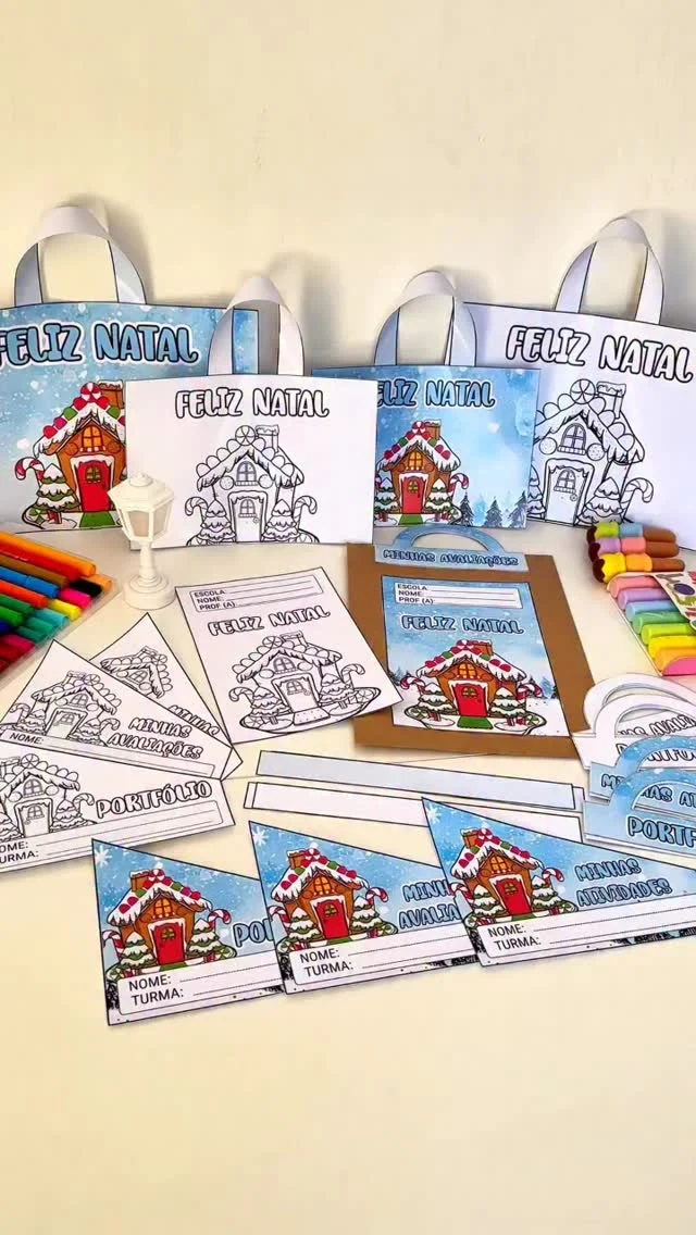 🎅🏼 Kit Capas de Atividades Casinha de Natal 🎅🏼

✅ O kit inclui:
- Capa colorida para envelope
- Capa para colorir para envelope
- Alça para envelope colorida e para colorir para Atividades
- Alça para envelope colorida e para colorir para Portfólio
- Alça para envelope colorida e para colorir para Avaliações
- Sacola colorida tamanho grande
- Sacola colorida tamanho pequeno
- Sacola para colorir tamanho grande
- Sacola para colorir tamanho pequeno
- Aba para envelope colorida e para colorir para Atividades
- Aba para envelope colorida e para colorir para Portfólio
- Aba para envelope colorida e para colorir para Avaliações

🖨️ O arquivo vai em PDF, pronto para impressão.

💰R$5,00

🛍️ Para adquirir comente “eu quero”, chame no direct ou acesse a loja na bio.
.
.
.
#prof #professor #professora #pedagoga #pedagogo #pedagogia #profporamor #profcriativa #educacao #educacaoinfantil #ensino #ensinofundamental